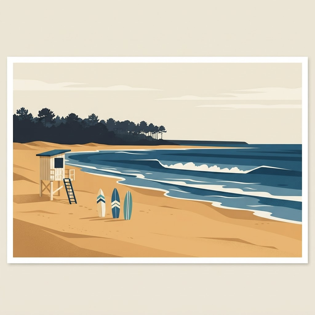 Illustration de la zone Hossegor · Capbreton · Seignosse